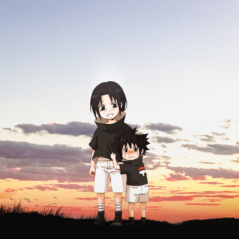 sasuke uchiha and itachi uchiha as kids