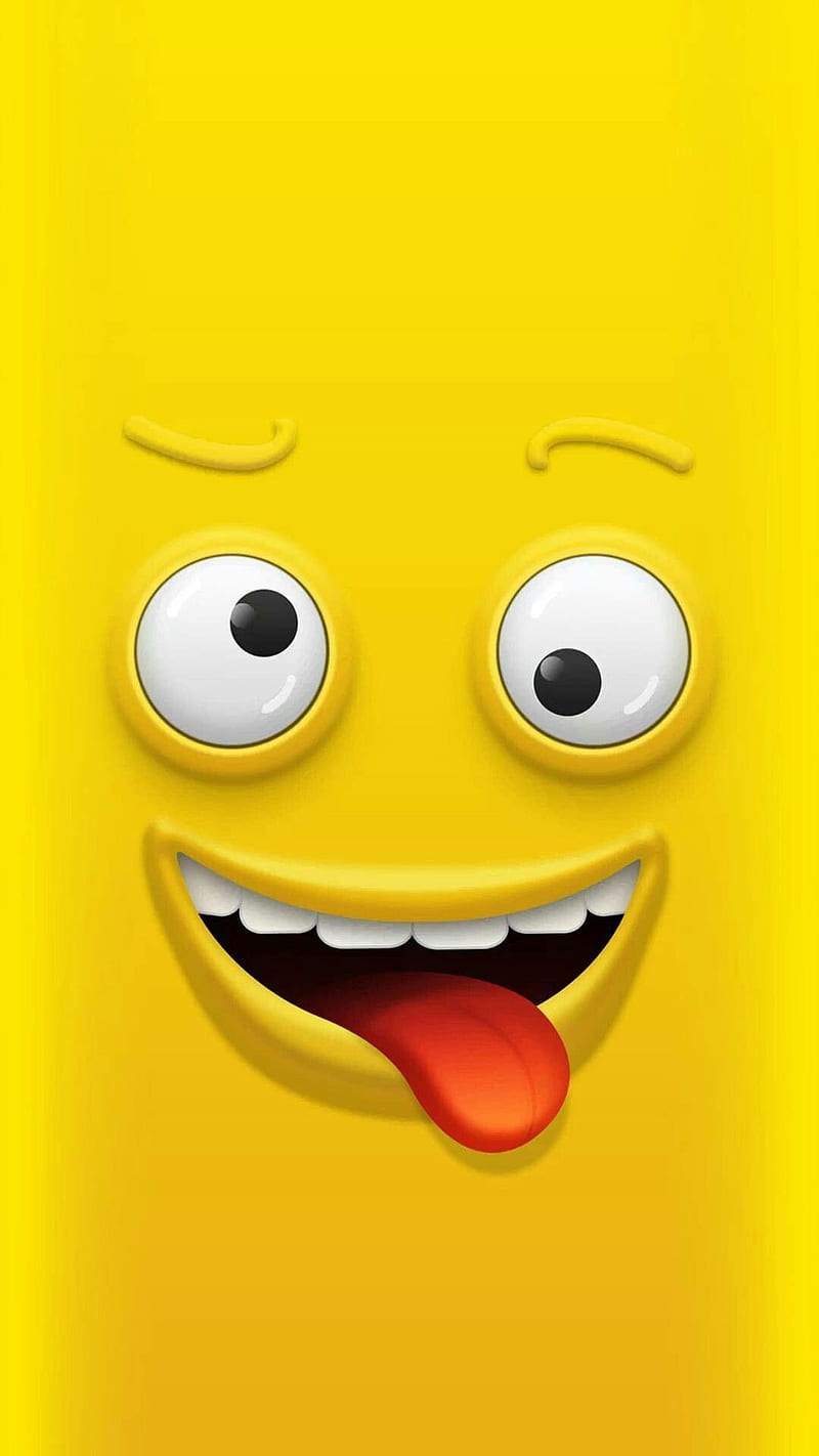 Yummy, cartoon, drawings, eyes, face, funny, humor, teeth, tongue, yellow,  HD phone wallpaper | Peakpx