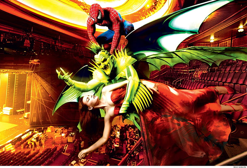 Spider-Man , Green Goblin and Mary Jane: Don't be afraid of the Dark, vogue, man, spider, watson, jane, leibovitz, graphy, annie, goblin, green, mary, HD wallpaper