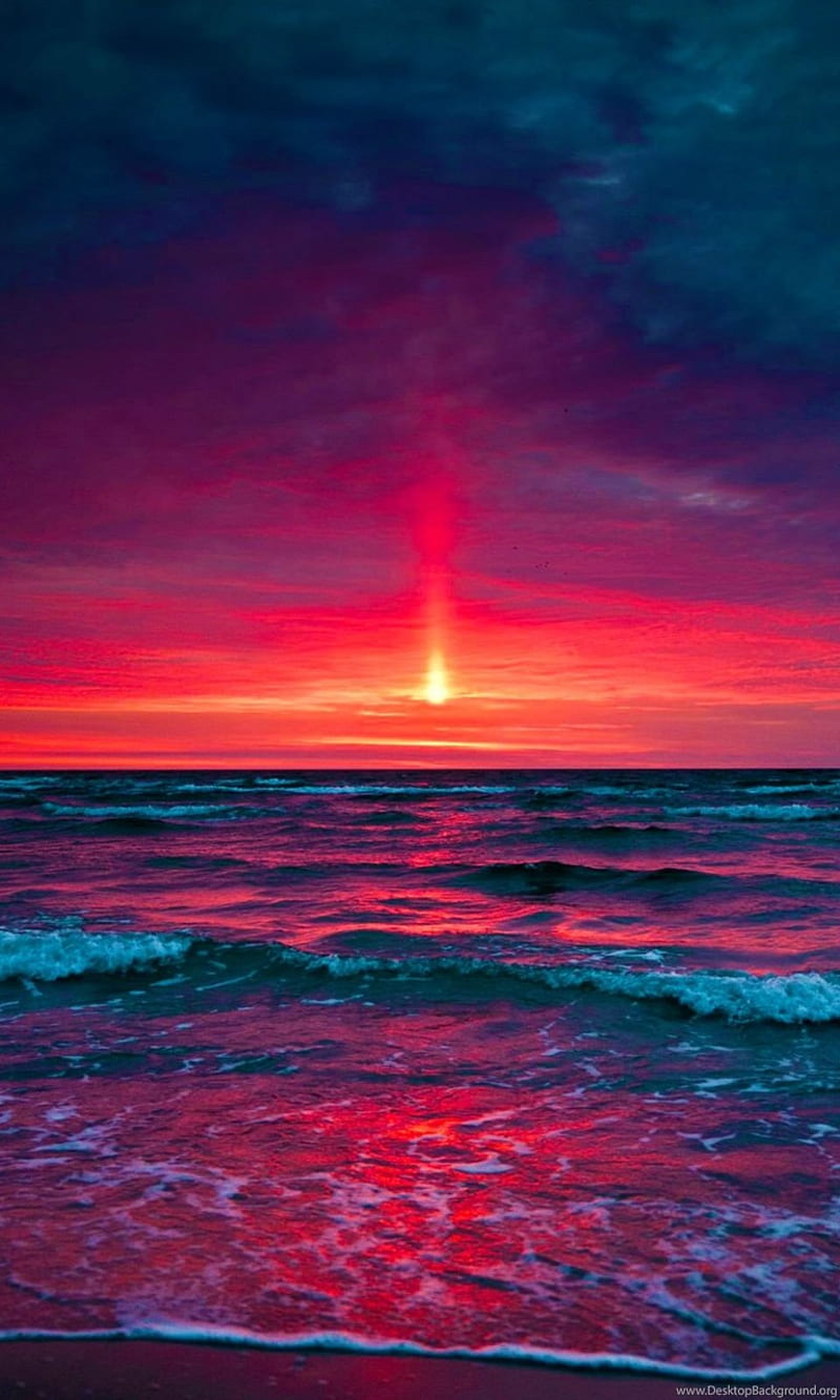 Purple Sea Sunset Background, Ombre Sunset, HD phone wallpaper ...
