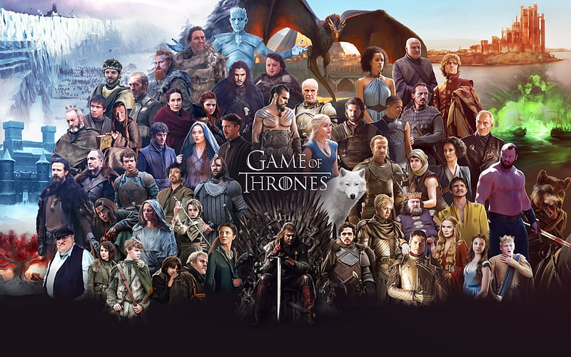 Game of Thrones (TV Series 2011–2019), all, actress, game of thrones, people, tv series, man, woman, actors, HD wallpaper