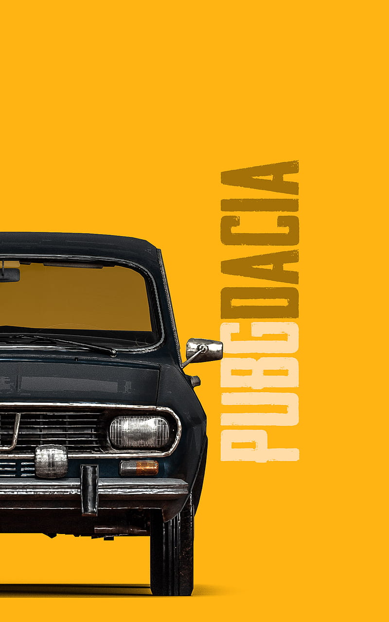 Dacia - PUBG, 2x2, black, car, orange, saloon, tyre, vehicle, yellow, HD phone wallpaper