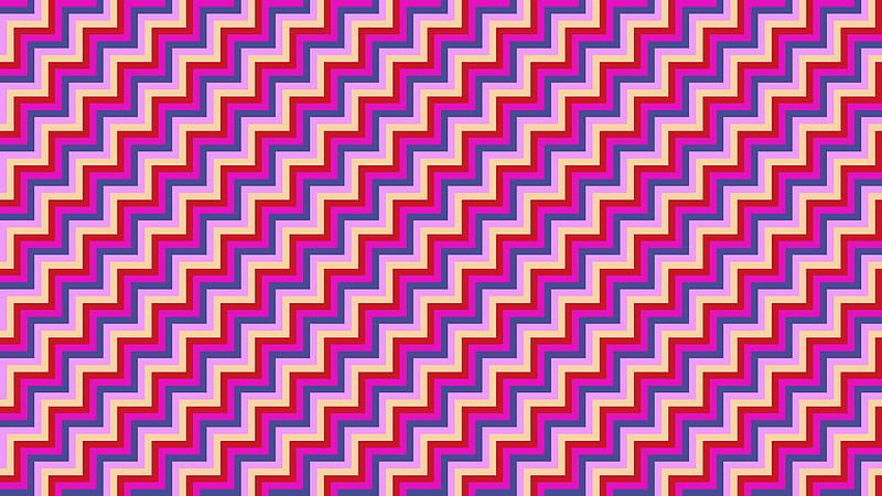 Abstract, Colorful, Shapes, Geometry, Zigzag, HD wallpaper