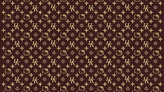Little Teddy Face In Brown Background Louis Vuitton, HD wallpaper