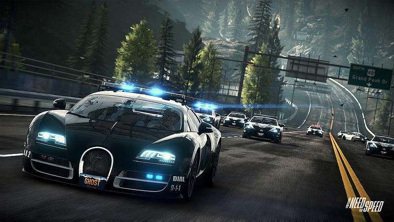 Bugatti Cop Car, cop, bugatti, carros, games, HD wallpaper