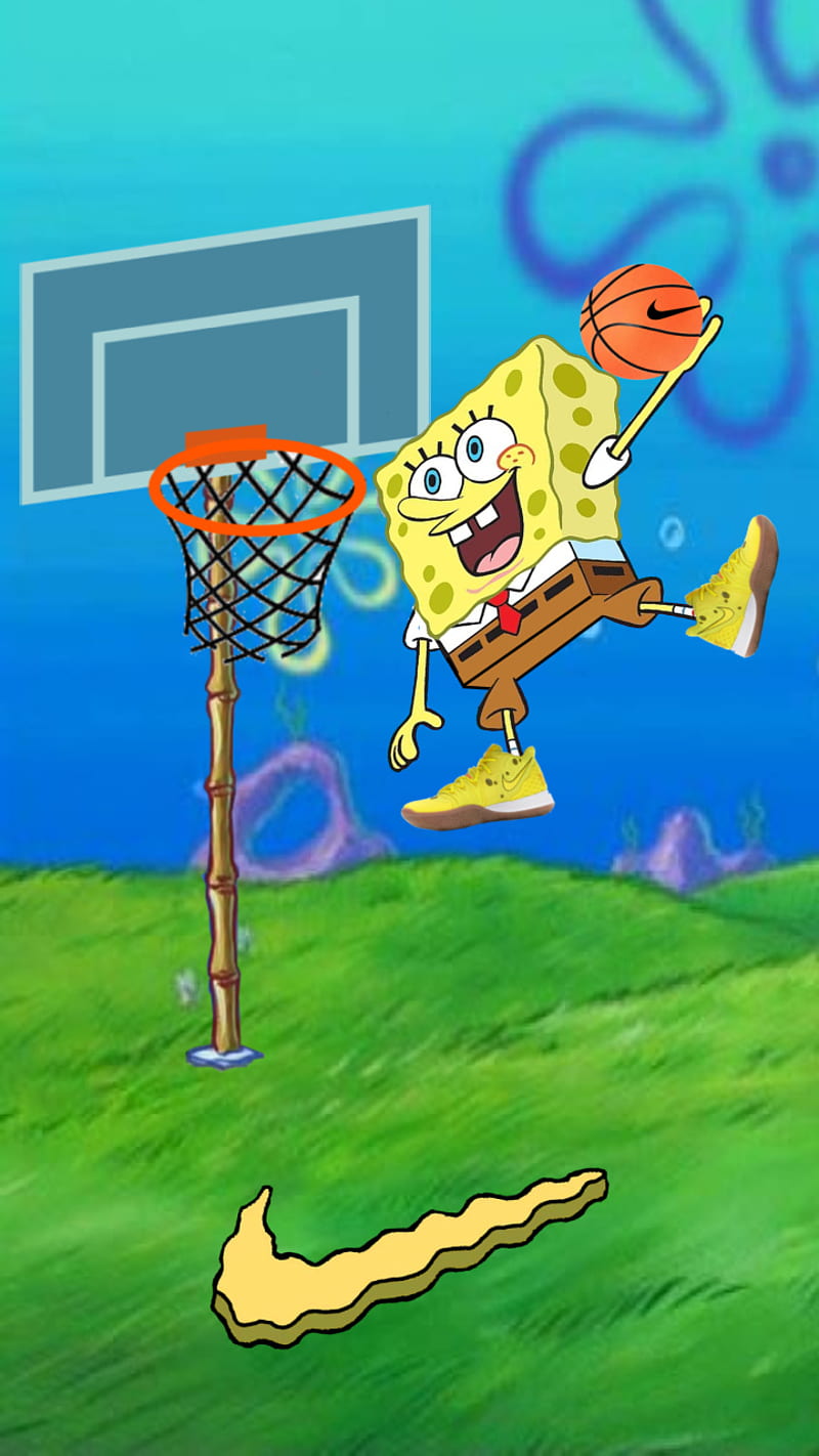Nike spongebob, bob esponja, 23, basket, sponge, jellyfish, jellyfish  field, HD phone wallpaper | Peakpx