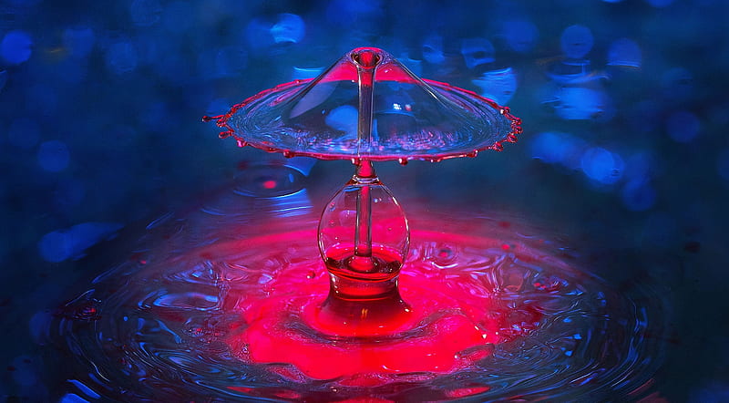 Water Drip, Drop, Splash Art Ultra, Elements, Water, Blue, Drop, drip, HD wallpaper