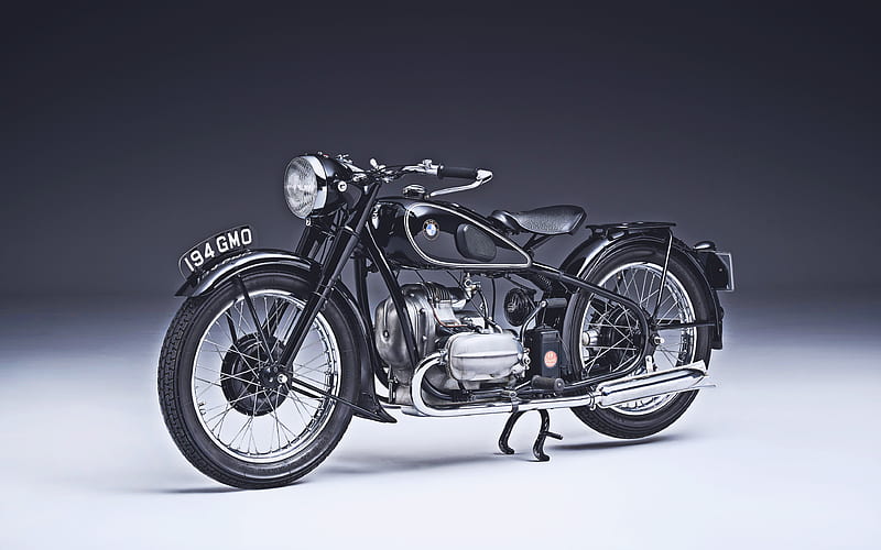 BMW R 5 1937 bikes, retro motorcycles, studio, 1937 BMW R 5, german motorcycles, BMW, HD wallpaper