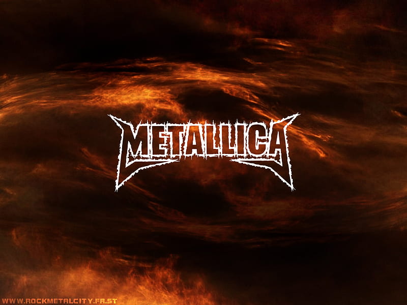 Metallica, blanco, portada del álbum, naranja, Fondo de pantalla HD | Peakpx
