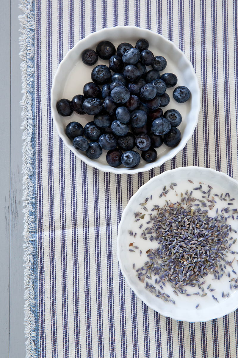 blueberries, berries, bowl, breakfast, HD phone wallpaper
