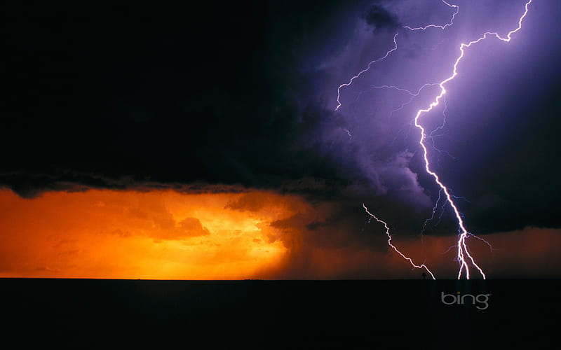 Texas the day of Lightning-Bing, HD wallpaper