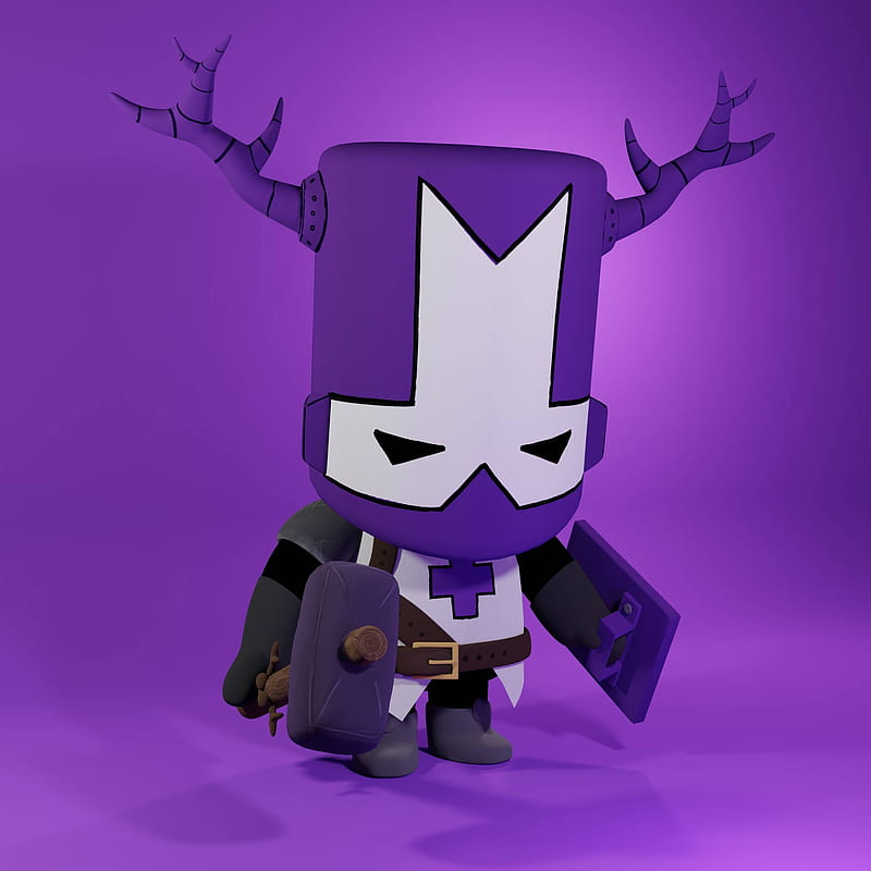 Castle Crashers Blacksmith Purple Knight, HD phone wallpaper😀 ...