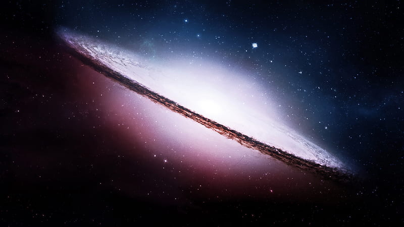 Shimmering Bright Galaxy On Space Galaxy, HD wallpaper
