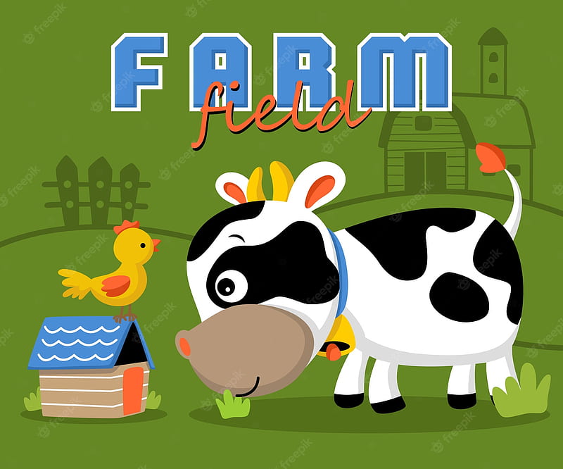 Vector premium dibujos animados de granja de animales en el del campo de  granja, Fondo de pantalla HD | Peakpx