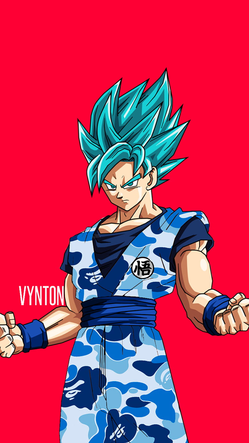 Download Awesome Supreme Drip Goku Digital Art Wallpaper