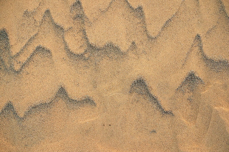 sand, beach, trace, texture, HD wallpaper