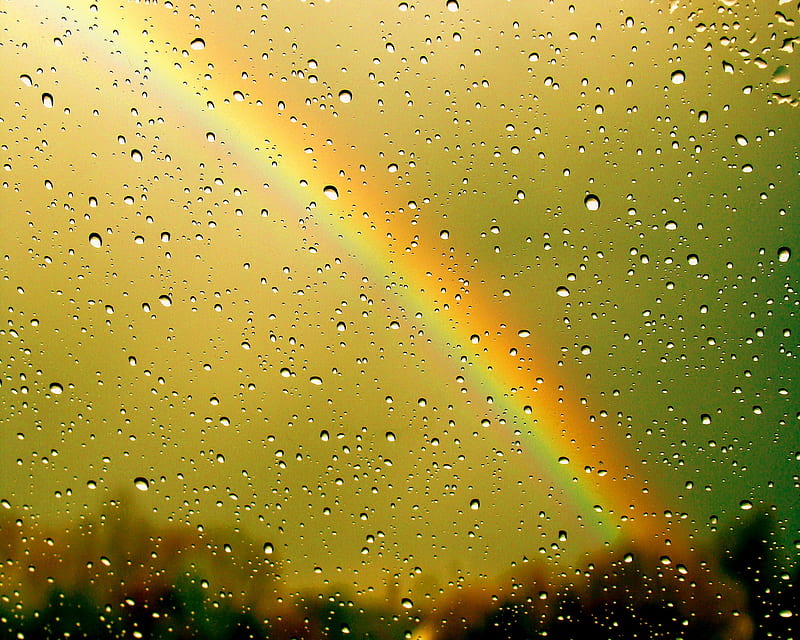 Rainbow Drops, abstract water, drops rainbow window, HD wallpaper | Peakpx