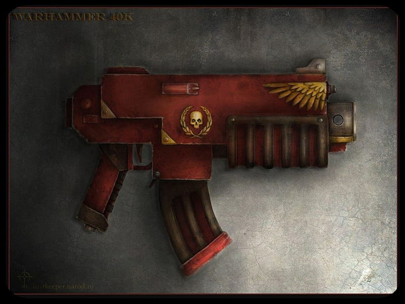 Bolter gun, warhammer, dawn of war, gun, bolter, HD wallpaper | Peakpx