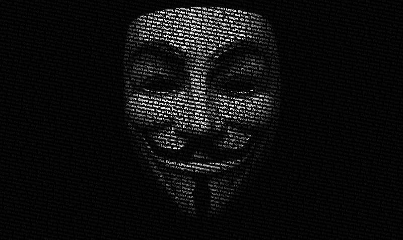 Anonymous Mask Typography, HD wallpaper