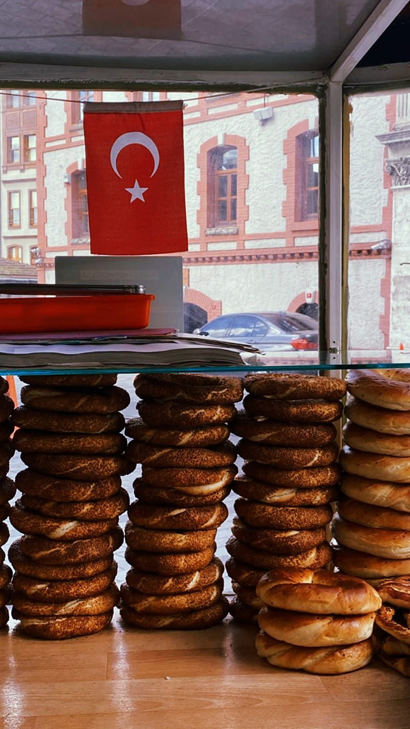 Turkey, istanbul, natural, simit, tea, turkish bagel, HD phone wallpaper