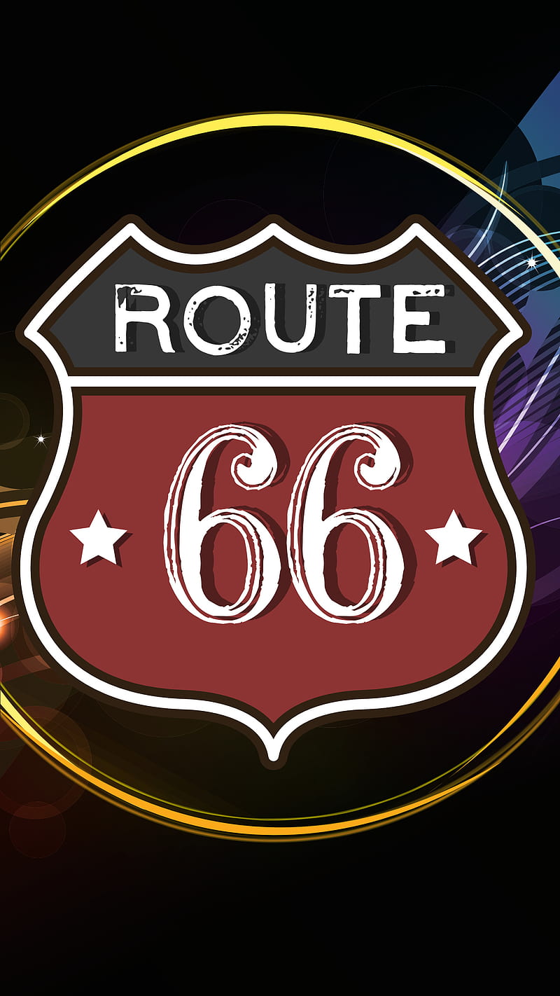 Route 66, america, american, auto, grand, ring, shield, street, HD phone wallpaper
