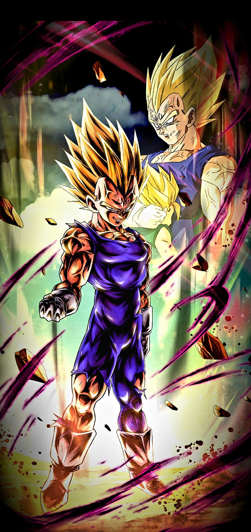 Pixilart - Majin Vegeta Vs SSJ2 Goku base by Infiniteanime