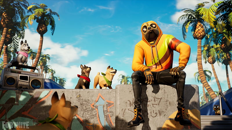 Fortnite Dog, HD wallpaper