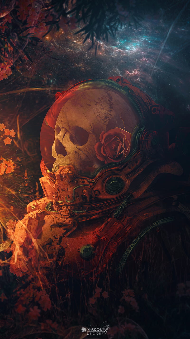 HD wallpaper skeleton illustration skull astronaut space stars Daft  Punk  Wallpaper Flare