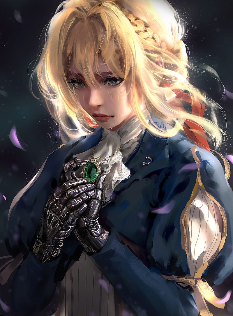 Pretty girl Violet Evergarden with umbrella: fanart [Artist: Seki mitsu] -  Other anime - Waifu Clan [anime pics & digital art]