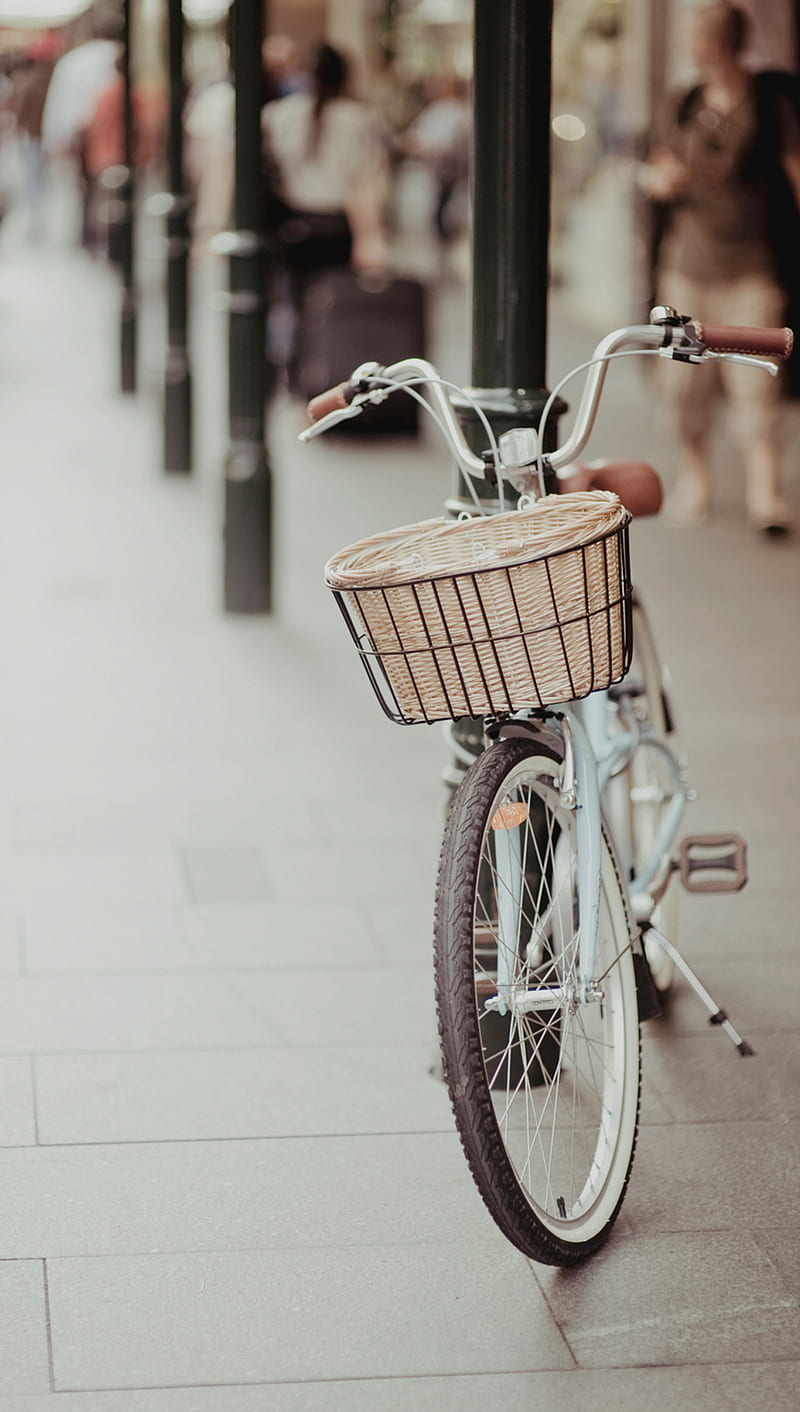 Bicycle, cool bicycle, simple, simple wall, simplicity, HD phone wallpaper