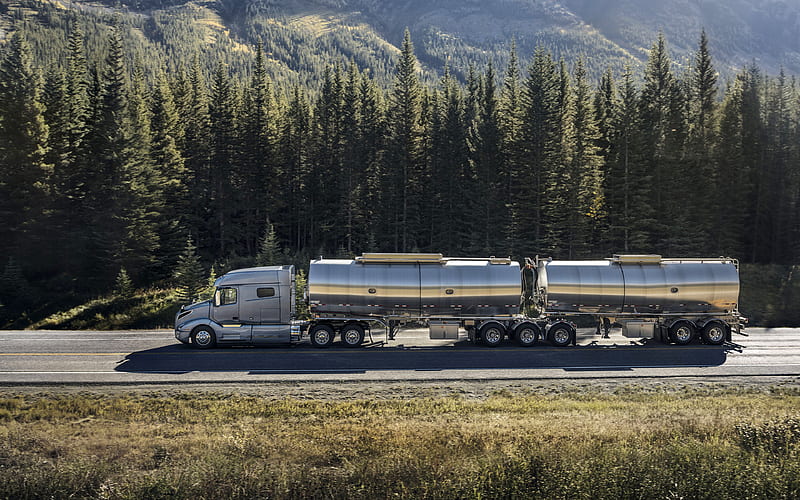 Volvo VNL, tanker, 2018 trucks, new VNL, road, Volvo, trucks, HD wallpaper