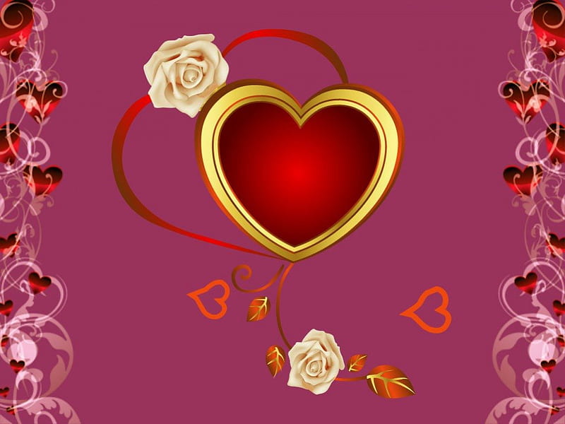 Heart of Love, Loving Heart, Valentines Day, Red Heart, Sweetheart, HD wallpaper