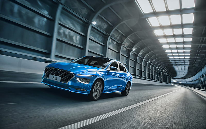 Hyundai Mistra tunnel, 2021 cars, highway, 2021 Hyundai Mistra, korean cars, Hyundai, HD wallpaper