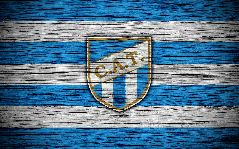 Tucuman Superliga, logo, AAAJ, Argentina, soccer, Tucuman FC, football club, wooden texture, FC Tucuman, HD wallpaper