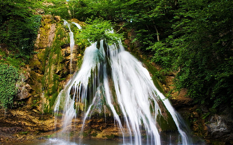 croatia, rock, waterfall, plitvice lakes, HD wallpaper