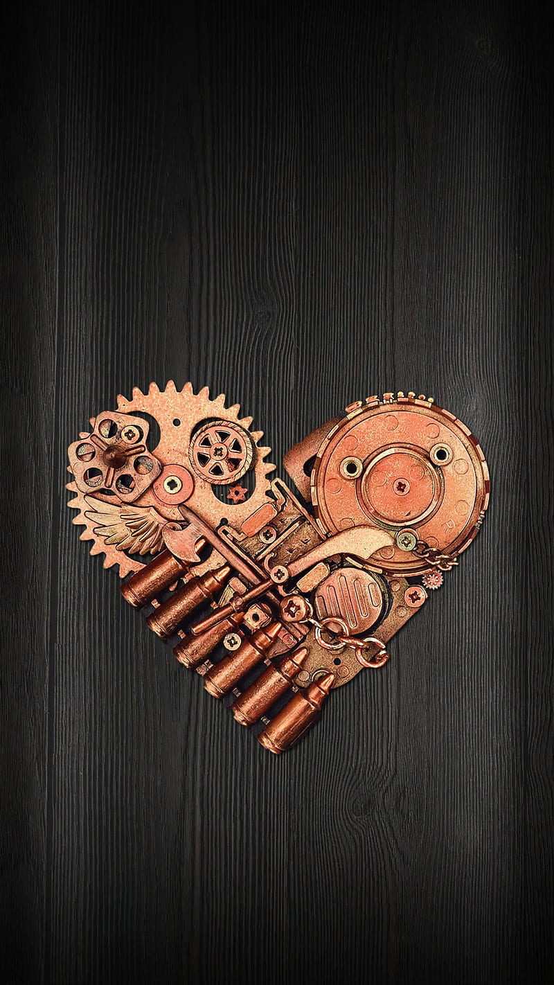 steampunk broken heart tattoo