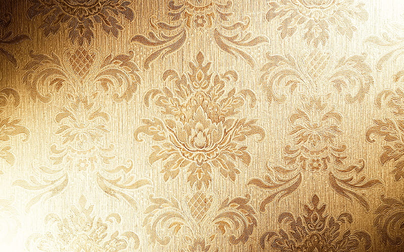 golden vintage background vintage floral pattern, golden damask pattern, floral patterns, vintage backgrounds, golden retro backgrounds, floral vintage pattern, HD wallpaper