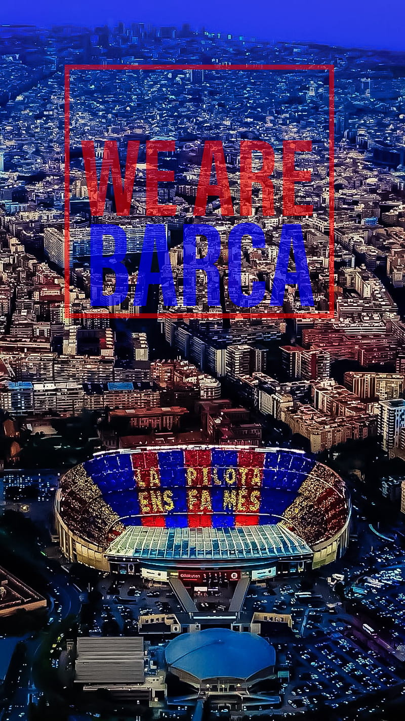 Barca, barcelona, camp nou, football, soccer, HD phone wallpaper