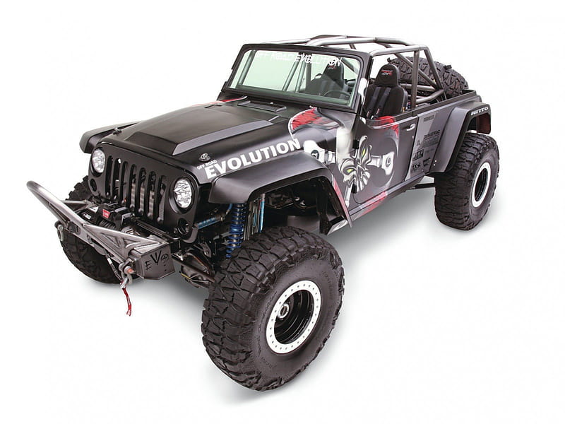 The eBay Jeepster- Feature Rig, Winch, Black, Jeep, Roll Cage, HD wallpaper