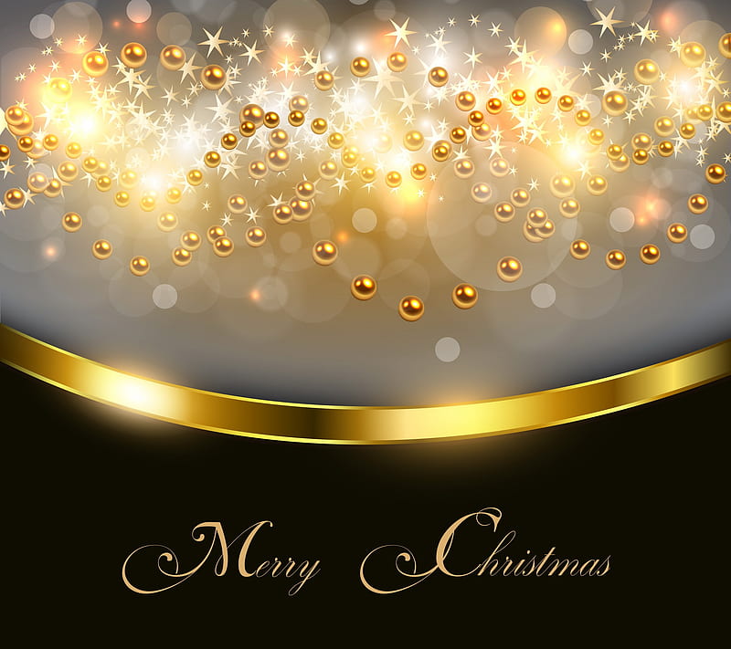 Merry Christmas, abstract vector, backgr, gold merry christmas, season greetings, HD wallpaper