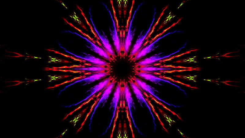 artistic red purple colors digital art kaleidoscope abstract, HD wallpaper