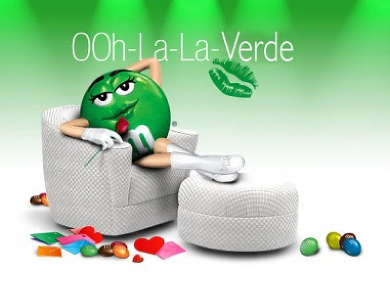 Green M&M, green, abstract, HD wallpaper
