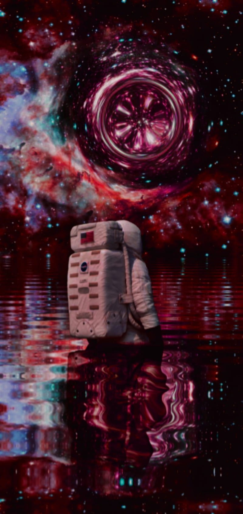 Astronaut , alone, astronaut, blackhole, cosmos, reflection, sad, space, technology, HD phone wallpaper