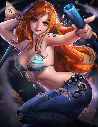 Nami One Piece: Red 4K Wallpaper iPhone HD Phone #9681h