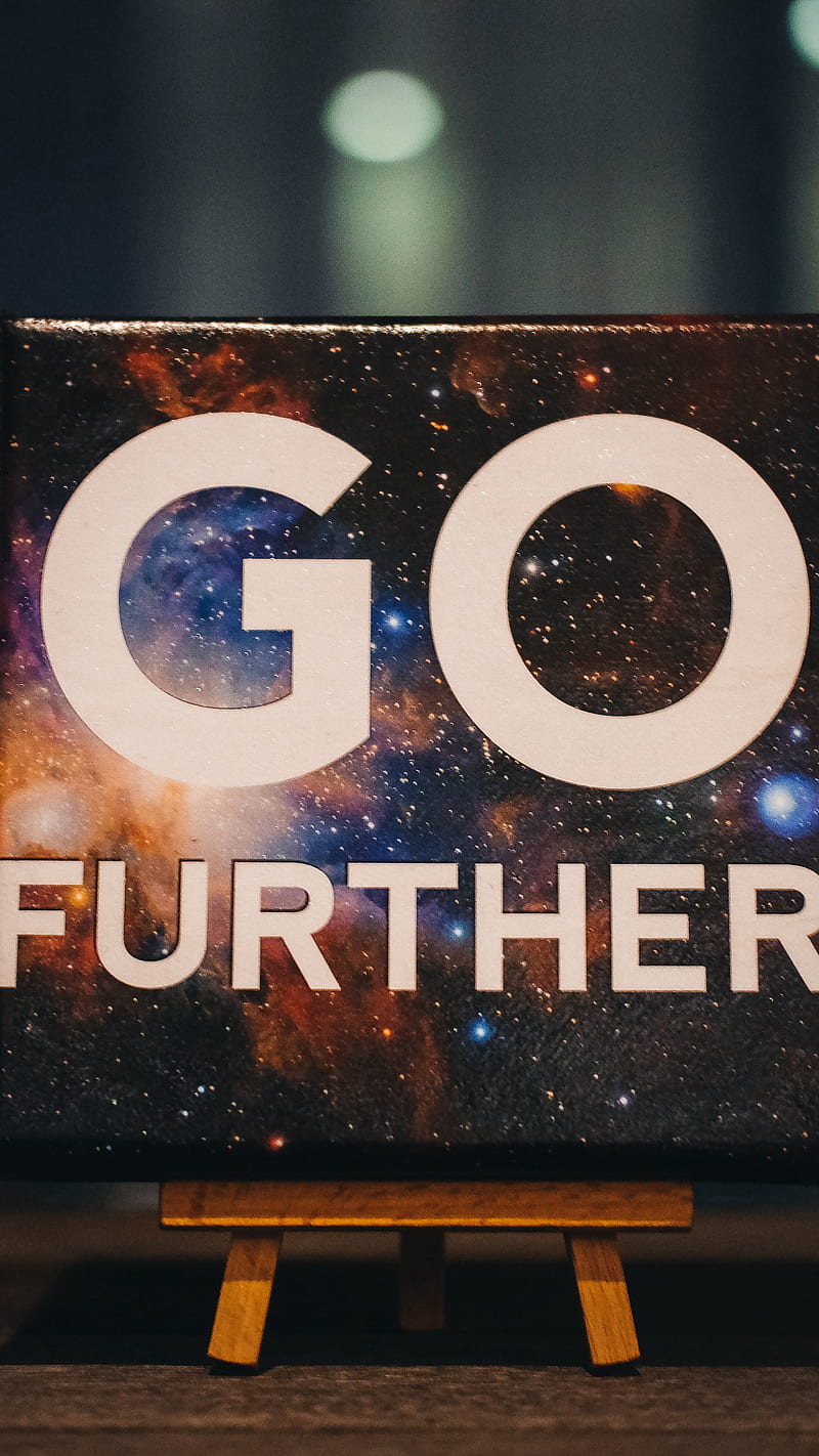 Go Further motivation, inscription, inspirational, quote, HD phone wallpaper