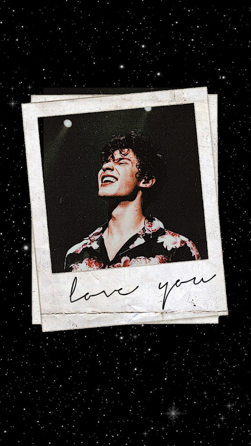 shawn mendes, tumblr, aesthetic, polaroid, space, night skye, black aesthetic, polaroid aesthetic, cute, mendes army, HD phone wallpaper