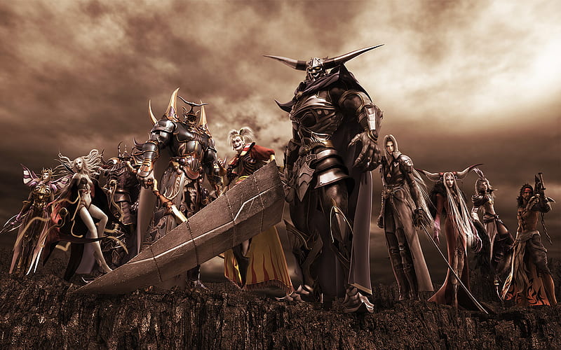 Final Fantasy Villains, final fantasy, sephiroth, ff, HD wallpaper