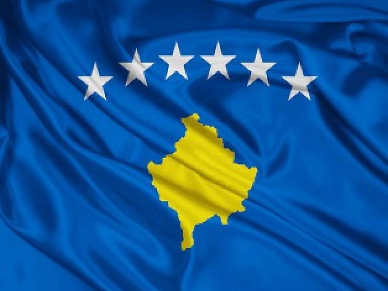 Flag, kosova, kosovo, blue, HD wallpaper