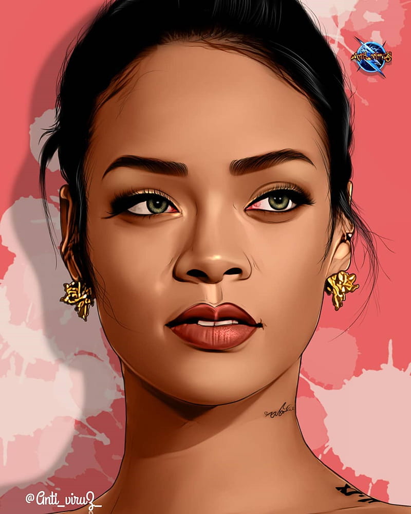 Rihanna, art, cartoon, entertainment, music, HD phone wallpaper | Peakpx