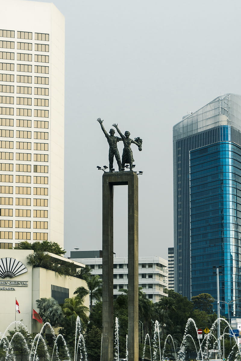 landscape, city, building, Jakarta, HD phone wallpaper